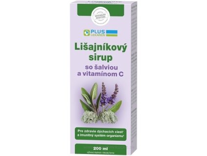 Lišajníkový sirup so šalviou a vitamínom C 200 ml – Plus Lekáreň | podpora dýchania a imunity