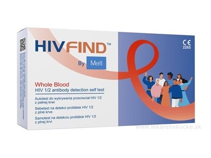Meril HIVFIND Test – samotest na detekciu protilátok HIV 1/2 z krvi 1 set