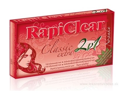 RapiClear Tehotenský test Classic extra 2v1 2 ks