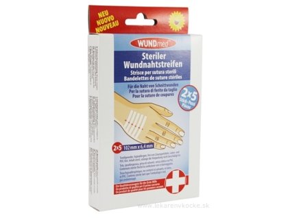WUNDmed Sterilné prúžky na stiahnutie reznej rany 2x5 ks