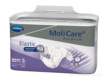 MOLICARE Premium elastic 8 kvapiek S plienkové nohavičky zalepovacie 26 ks