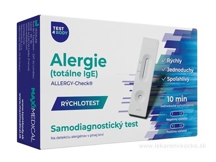 MaxiMedical rýchlotest alergie domáci test totálne IgE výsledok do 10 minút