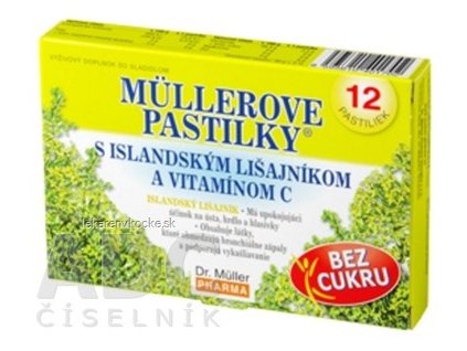 MÜLLEROVE PASTILKY S ISLAND. LIŠAJNÍKOM A VIT. C 36 ks