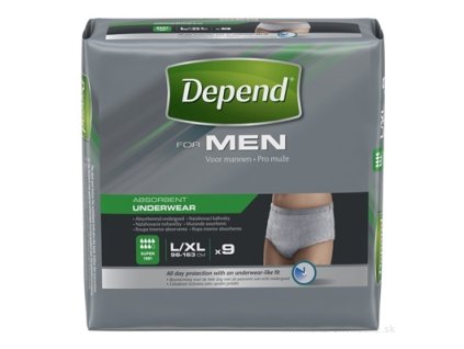 DEPEND SUPER L/XL pre mužov naťahovacie nohavičky 9 ks