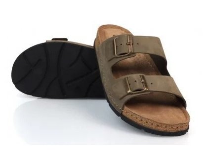 Batz ZEUSZ Green č.42 Pánske otvorené papuče, pohodlné letné domáce nazúvaky