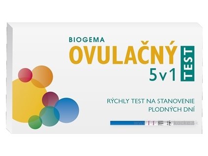 BIOGEMA Ovulačný test 5v1 rýchly test na stanovenie plodných dní samodiagnostický 5 ks