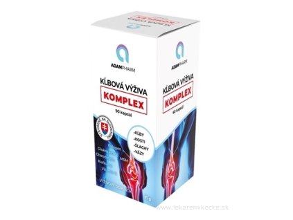 Adampharm Kĺbová výživa Komplex – glukozamín, chondroitín, kolagén, MSM a vitamín C pre zdravé kĺby, 90 kapsúl