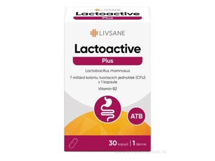 LIVSANE Lactoactive Plus probiotiká kapsuly 30 ks – Lactobacillus rhamnosus + vitamín B2 pre imunitu a ochranu slizníc