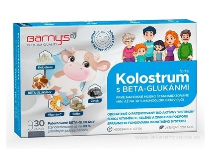 Barnys KOLOSTRUM s beta-glukánmi forte 30 ks