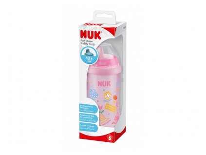NUK FC Kiddy Cup detská flaša 300ml - ružová