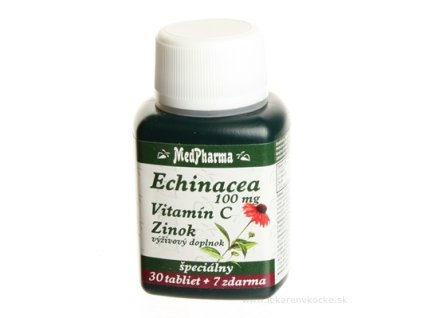 MedPharma ECHINACEA 100MG, VITAMÍN C, ZINOK tbl 30+7 zadarmo (37 ks)