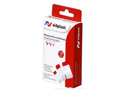 Aidplast Vodeodolná náplasť (rôzne tvary) 12 náplastí