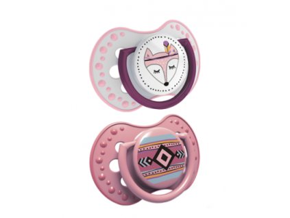 LOVI Silikónový dynamický cumlík 3-6m 2 ks Indian Summer Dievča