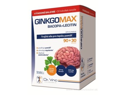 GINKGOMAX+BACOPA+LECITÍN - DA VINCI 120 ks