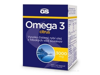 GS Omega 3 citrus cps (inov.2023) 100+50 (150 ks)