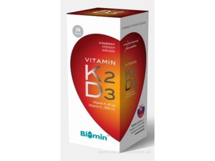 Biomin VITAMIN K2 + D3 1000 I.U. 30 ks