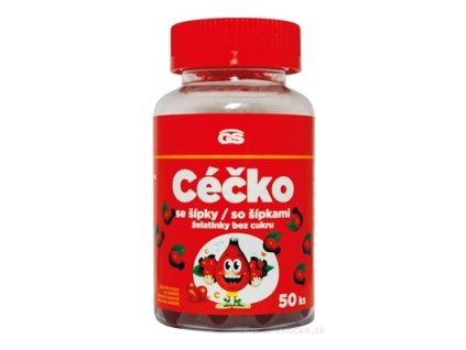 GS Céčko želatínky bez cukru so šípkami – Vitamín C pre deti aj dospelých, 50 ks