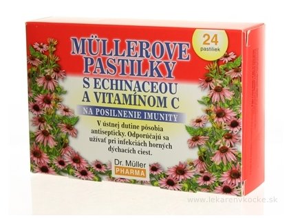 MÜLLEROVE PASTILKY S ECHINACEOU A VIT. C 24 ks