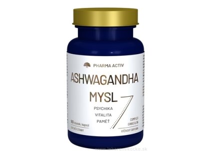 Pharma Activ ASHWAGANDHA Myseľ – Komplex s Ginkgo biloba a vitamínom B6, 90 kapsúl