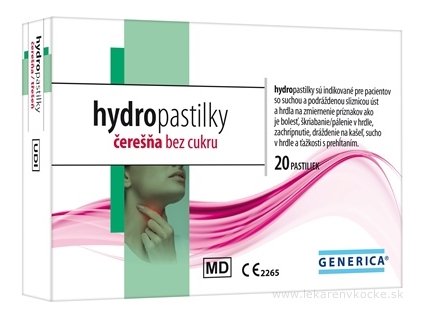 GENERICA Hydropastilky Čerešňa bez cukru 20 pastiliek