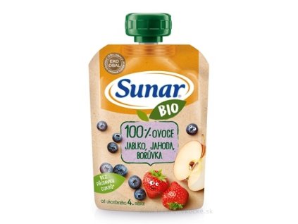 Sunar BIO Kapsička Jablko, jahoda, čučoriedka 100 g