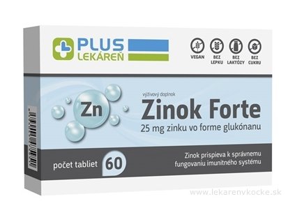 PLUS LEKÁREŇ Zinok Forte 60 ks
