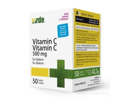 VIRDE VITAMÍN C 500 MG SO ŠÍPKAMI 50 ks