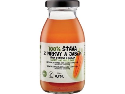 zdravo 100% ŠŤAVA Z MRKVY A JABĹK 200 ml