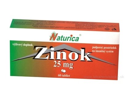 Naturica ZINOK 25 mg 60 ks