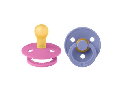 BIBS Colour cumlíky z prírodného kaučuku 2ks – veľkosť 1, BUBBLEGUM PERI