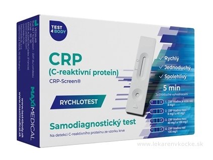 Rýchlotest CRP Test4Body – domáci krvný CRP test (zápalový marker)