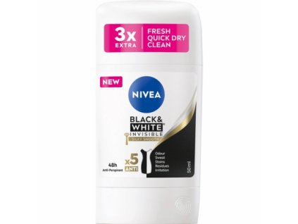 Nivea Black & White Invisible Silky Smooth deostick 50 ml