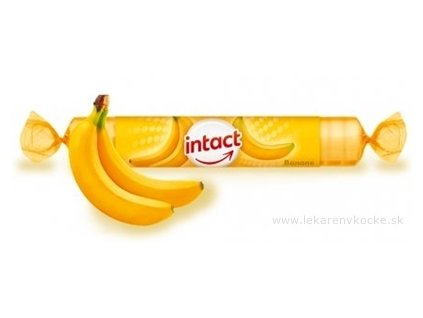 Intact Hroznový cukor s vitamínom C 40 g cmúľacie pastilky banán