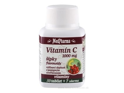 MedPharma VITAMÍN C 1000 mg so šípkami 37 ks