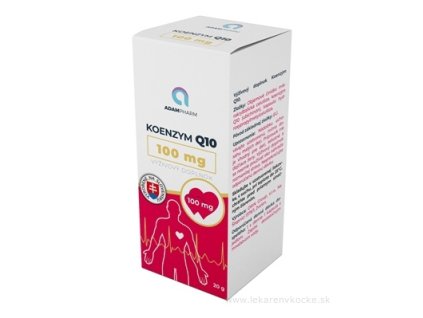 Adampharm Koenzým Q10 100 mg – silný antioxidant pre energiu srdca, mozgu a vitality, 60 kapsúl