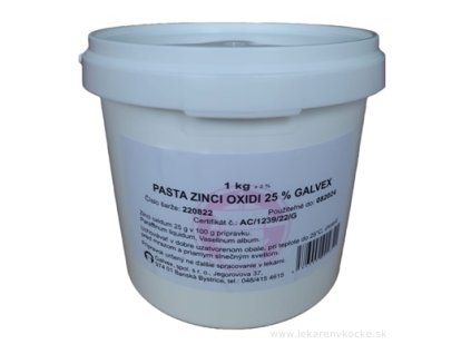 PASTA ZINCI OXIDI 25% GALVEX pst 1x1 kg
