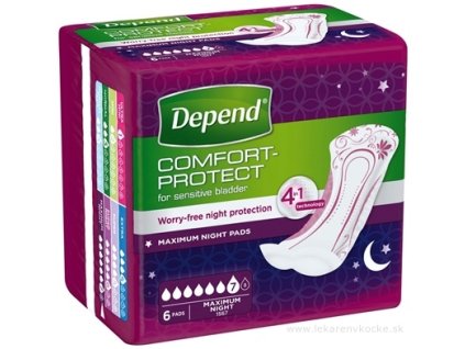 DEPEND MAXIMUM inkontinenčné vložky pre ženy, 12,5x34 cm, savosť 953 ml, 6 ks
