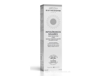ESTHEDERM SUN INTOLERANCE BODY SPRAY SPF50+ – ochranný telový sprej na slnko pre citlivú pokožku 150 ml