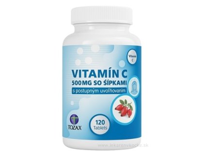 TOZAX Vitamín C 500 mg so šípkami tablety s postupným uvoľňovaním 120 ks