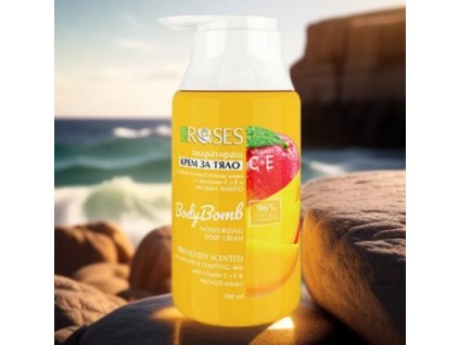 BODY BOMB hydratačný telový krém s vitaminmi C-E s extraktom z manga 300 ml