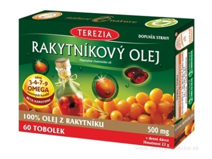 TEREZIA RAKYTNÍKOVÝ OLEJ - 100% v kapsulách 60 ks