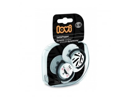 Lovi dynamický utišujúci cumlík SALT&PEPPER 6-18m 2 ks