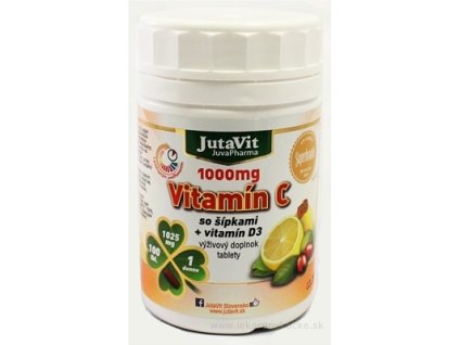 JutaVit Vitamín C 1000 mg so šípkami + vitamín D3 100 ks