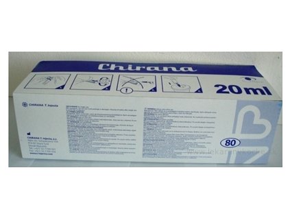 Chirana LUER Striekačka injekčná 20ml 80 ks