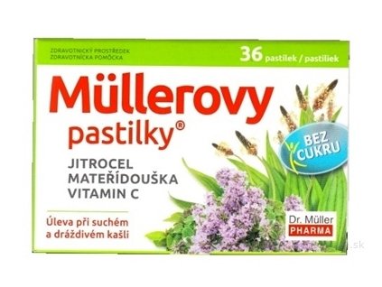 Müllerove pastilky SKOROCEL, MATERINA DÚŠKA, VIT.C bez cukru 12 ks