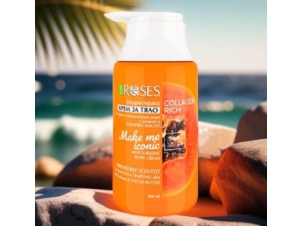 MAKE ME ICONIC hydratačný vyhladzujúci telový krém COLLAGEN+ s vôňou papáje 300 ml