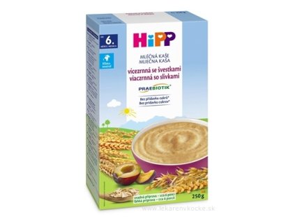 HiPP Mliečna KAŠA PRAEBIOTIK viaczrnná so slivkami (od 6. mesiaca) 1x250 g
