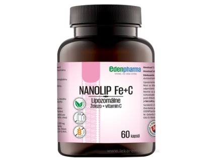 EDENPharma NANOLIP Fe + C – Železo s vitamínom C, 60 kapsúl