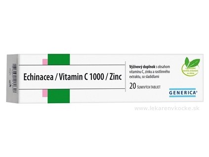 GENERICA Echinacea/Vitamin C 1000/Zinc 20 ks