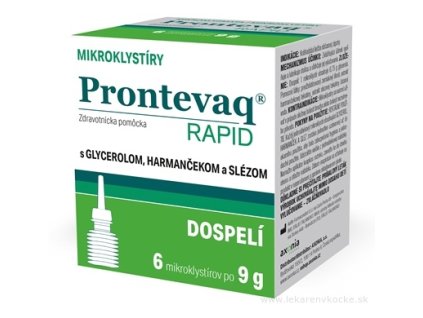 PRONTEVAQ RAPID mikroklystíry DOSPELÍ jednodávkové, 6x9 g (54 g)